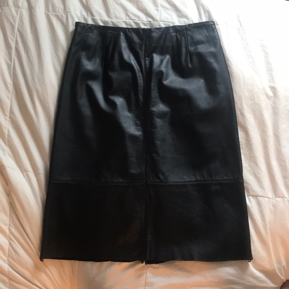 Ann Taylor Loft 100% Leather skirt